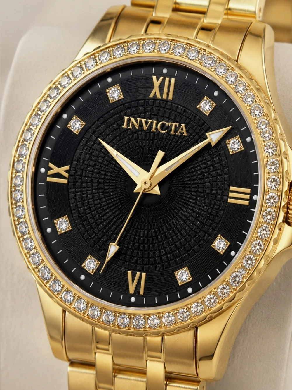 Invicta Specialty 69219 Gold Black Dial Women’s Watch 33mm NWT